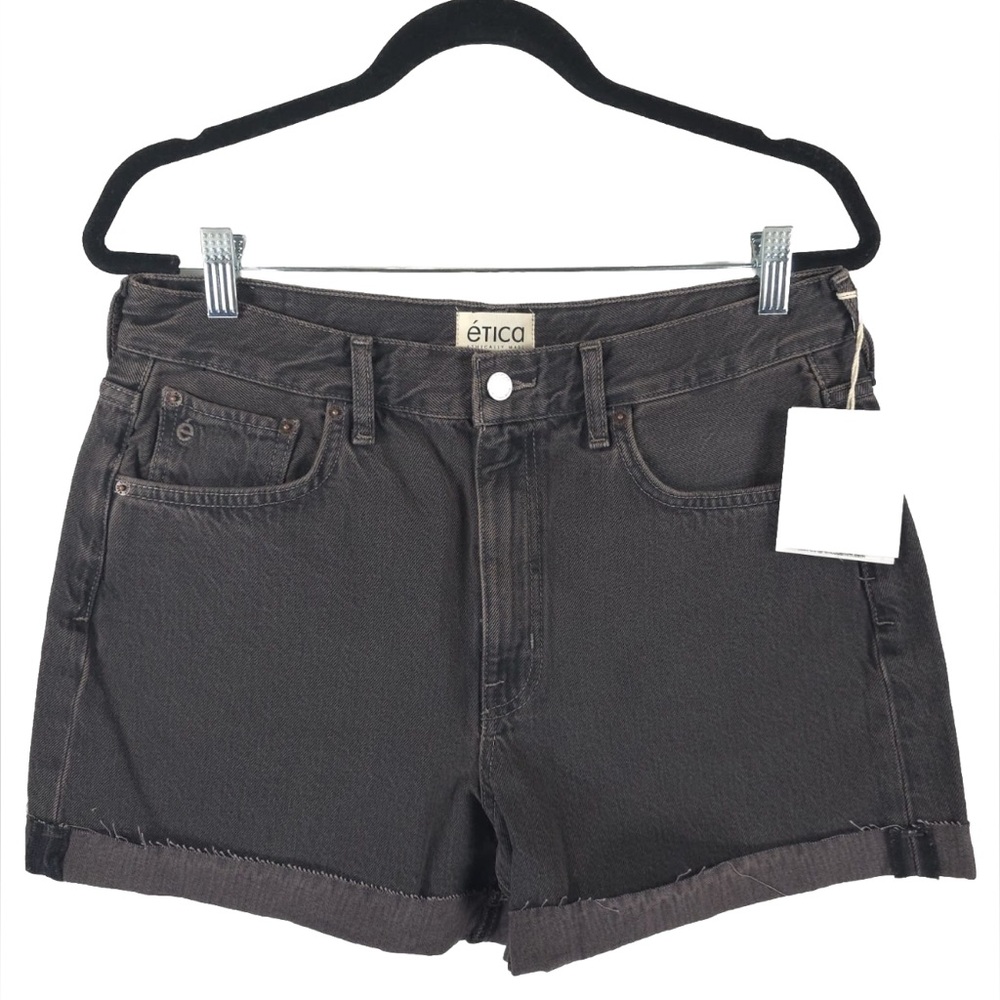 ETICA New ETHICALLY MADE SKYLAR CUFFED Denim Shorts Earth Wash EW129179C Size 31